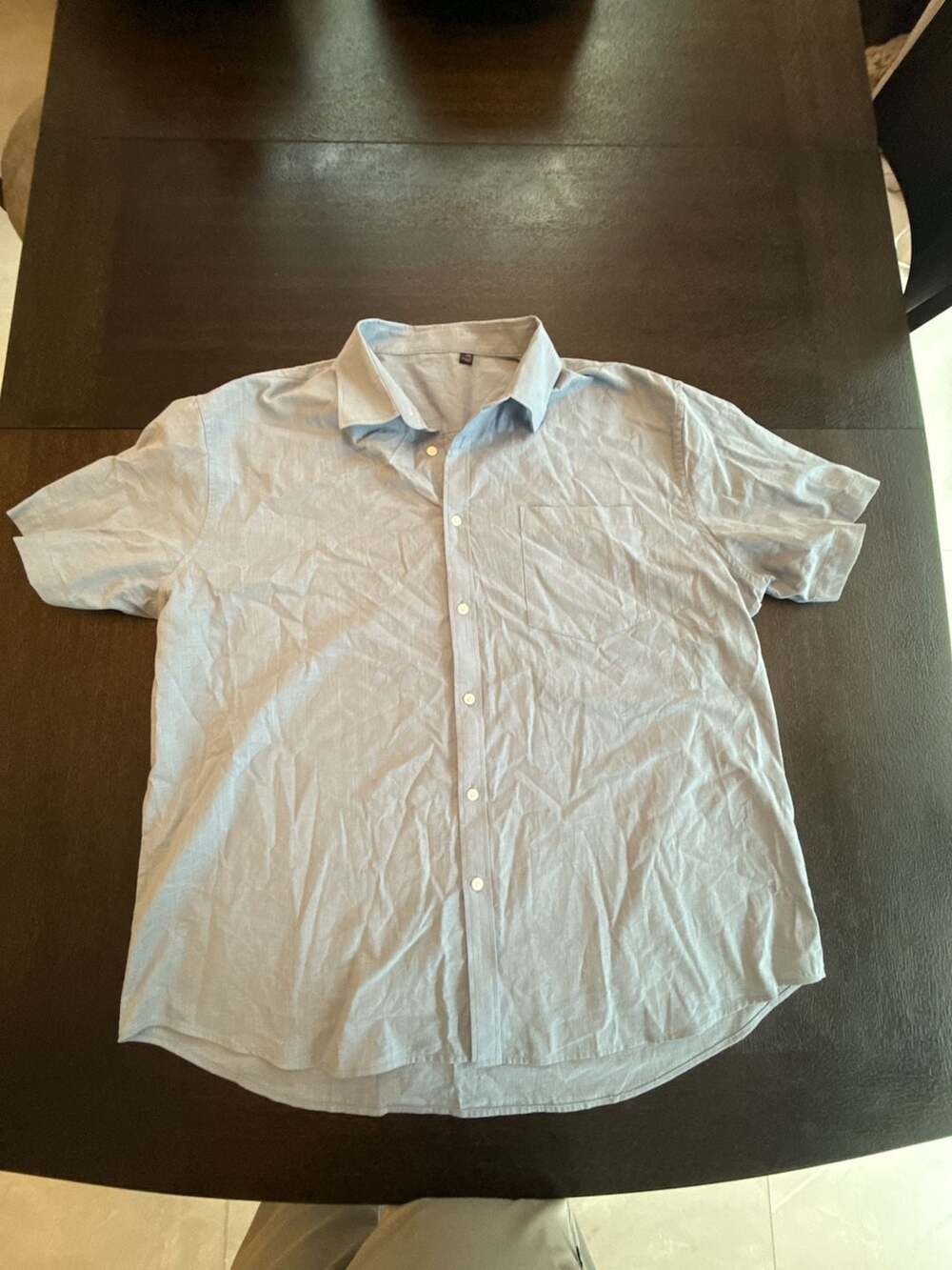 Design In Italy Luxury Short Sleeve Button Down Shirt 2XL